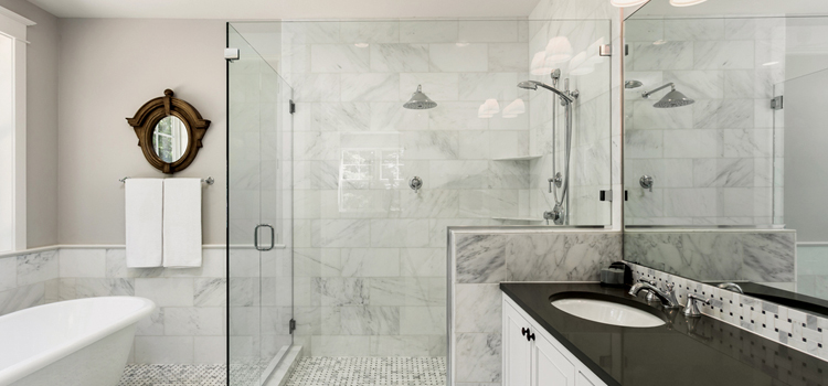 bathroom shower door installation in Foster City